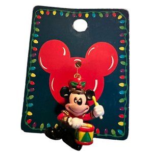 Vintage Mickey Mouse Playing Drums Disney Small Ornament Enesco - New